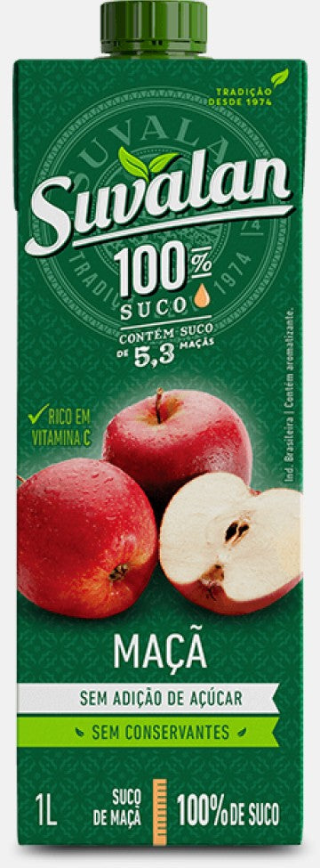 100% Apple Juice Suvalan -1L Box: 12 units