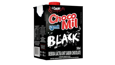 Black ChocoMil Cemil - 500mL Box: 12 units