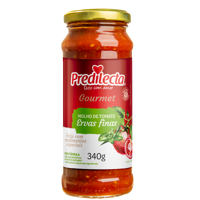 Premium Gourmet Fine Herb Tomato Sauce Predilecta - 340g Glass Box: 12 units