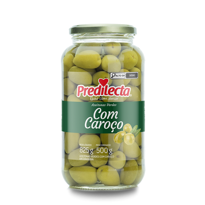 Green Olives Predilecta - 500g Glass Box: 12 units
