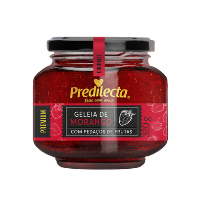 Premium Strawberry Jam Predilecta - 320g Glass Box: 15 units
