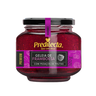 Premium Raspberry Jelly Predilecta - 320g Glass Box: 12 units
