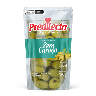 Green Olives Predilecta - 100g StandUp Box: 24 units