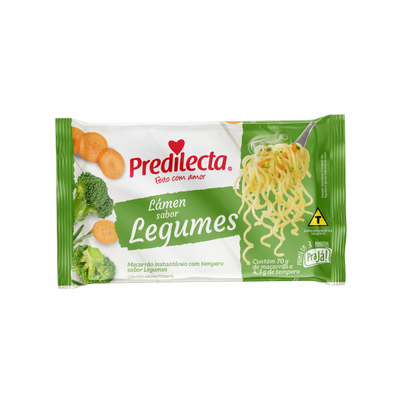 Instant Noodles Vegetable Flavor Predilecta - 74.3g Box: 24 units