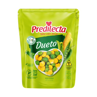 Canned Corn and Pea Duet Predilecta - 170g StandUp Box: 32 units