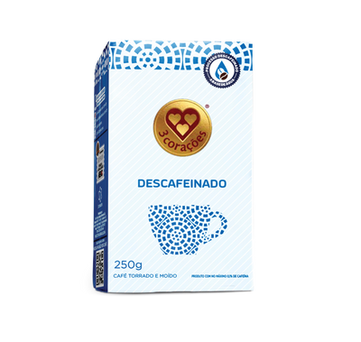 Decaffeinated Coffee 3 Corações - 250g Box: 24 units