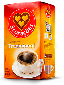 Traditional Coffee 3 Corações - 500g Box: 10 units