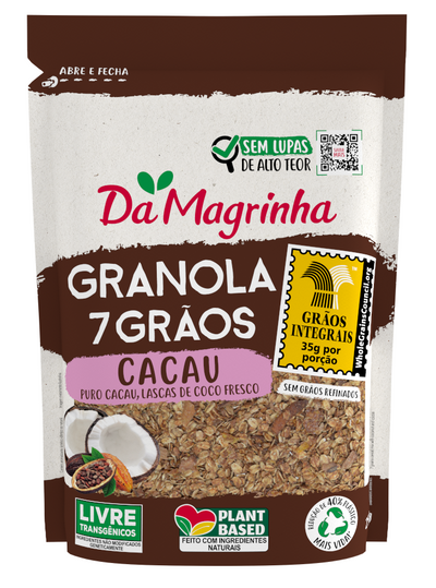 7 Grains Cocoa Granola Da Magrinha - 400g Box: 12 units