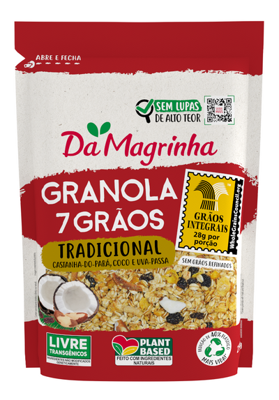Traditional 7 Grain Granola Da Magrinha - 400g Box: 12 units