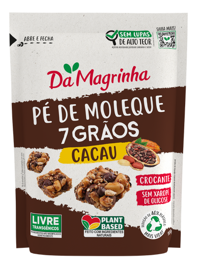 7 Grains Cocoa Peanut Bar Da Magrinha - 100g Box: 24 units