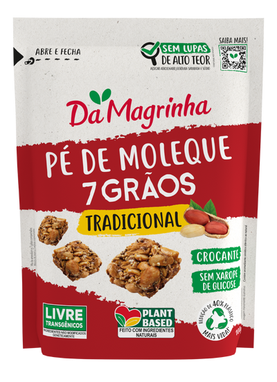 Traditional 7 Grains Peanut Brittle Da Magrinha - 100g Box: 24 units