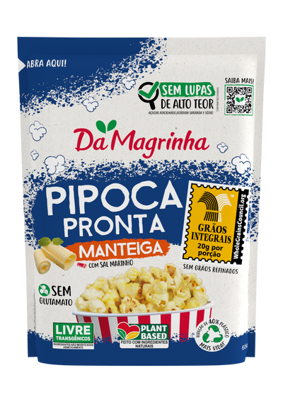 Butter Ready-Made Popcorn De Magrinha - 65g Box: 48 units