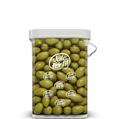 Medium Pitted Green Olives Vale Fértil - 2kg Bucket Box: 1 units