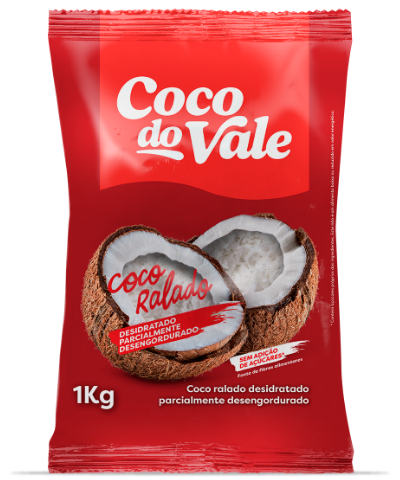 Defatted Grated Coconut Coco do Vale - 1Kg Box: 4 units