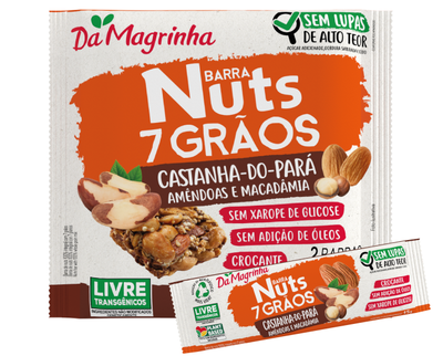 7 Grains Brazil Nuts Nuts Bar De Magrinha - 30g Box: 48 units