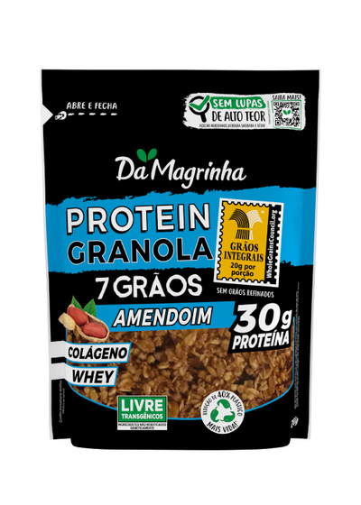 Protein Granola 7 Grains Peanut Da Magrinha - 200g Box: 12 units